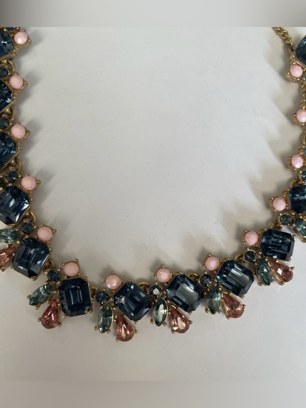 J Crew Mixed Crystal Statement Bib Necklace NEW With Tags A1405 - Picture 4 of 10